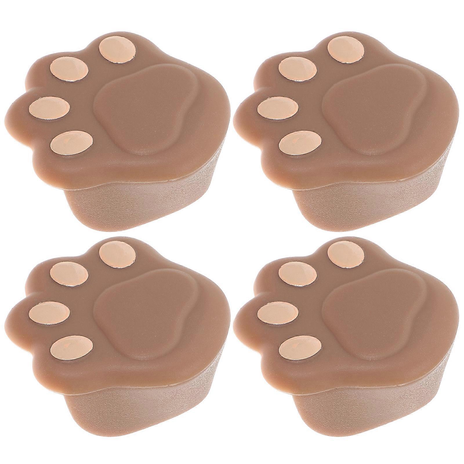 Silicone Corner Protectors for Baby Proofing Furniture Coffee Color 4Pcs Fits Various Table Corners