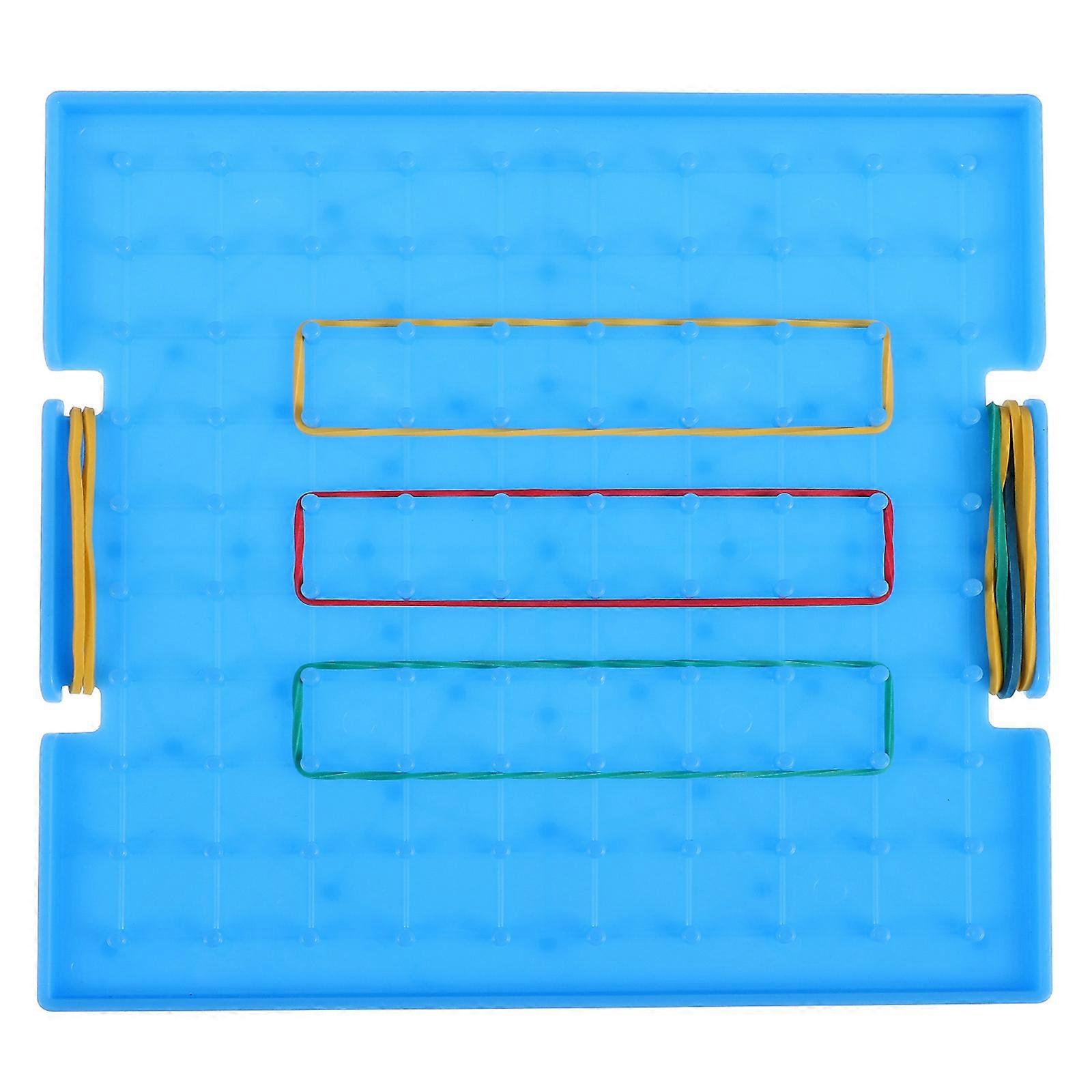 Blue Plastic Dual Sided Pegboard for Kids Playing and Math Learning Ideal School Supplies Tool