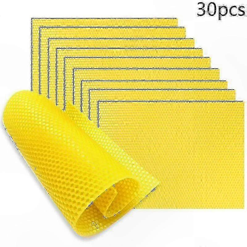 Yellow Beeswax Sheets for Candle Making (Pack of 30)