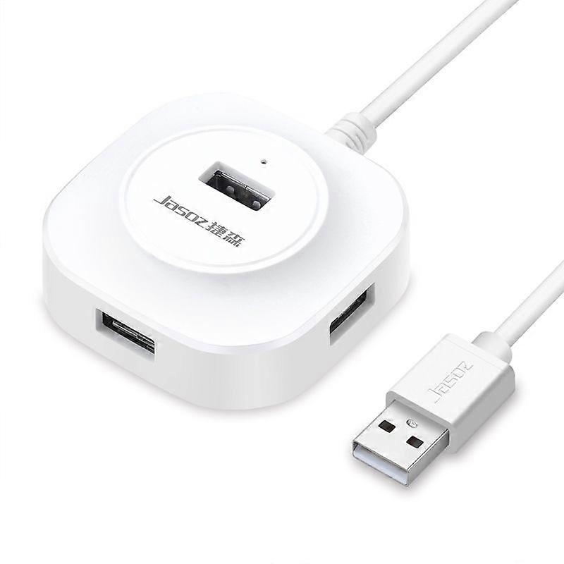 Jasoz High-speed USB2.0 4-port Hub, Colour: White 1.2m White 1.2m