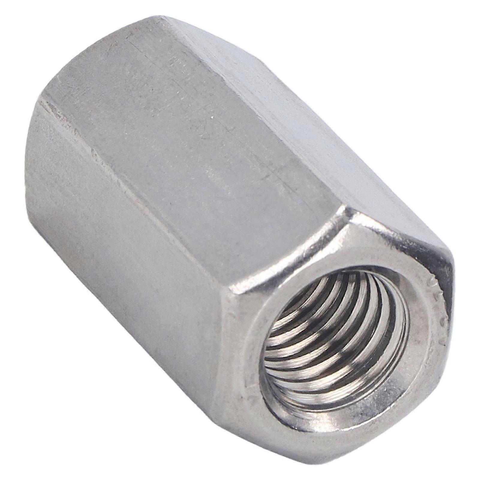 5PCS Hex Coupling Nuts 304 Stainless Steel Metric Fine Thread Screws Studs Connection Nut