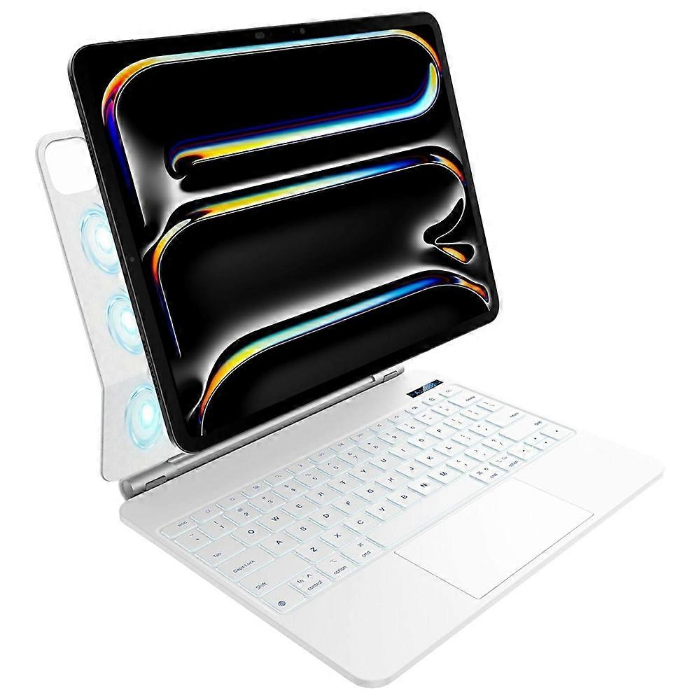 Compatible For iPad Pro 13 (2024) Bluetooth-compatible Keyboard Leather Case Floating Magnetic Keyboard with Touchpad
