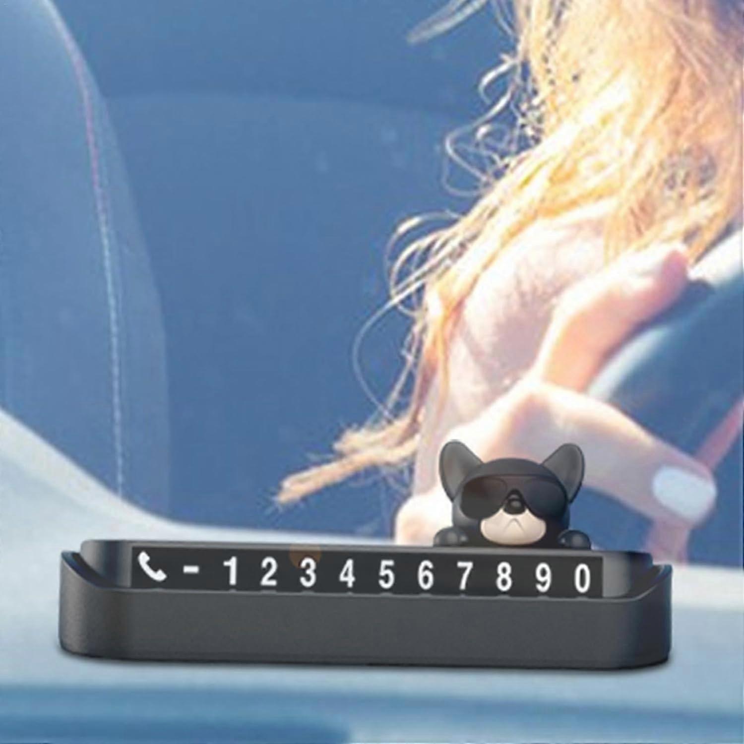 Temporary Parking Sign with Phone Number, Black, Glow in the Dark, Fluorescent Material, Perfect for Outdoor Use