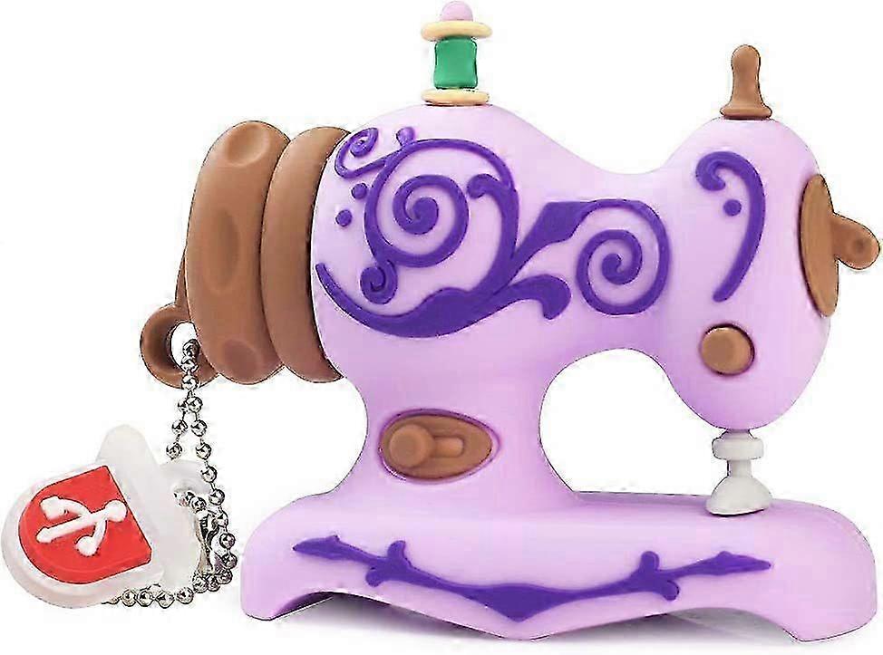 Embroidery Sewing Machine Shape Memory Stick Thumb Drive Data Storage,Purple 16GB