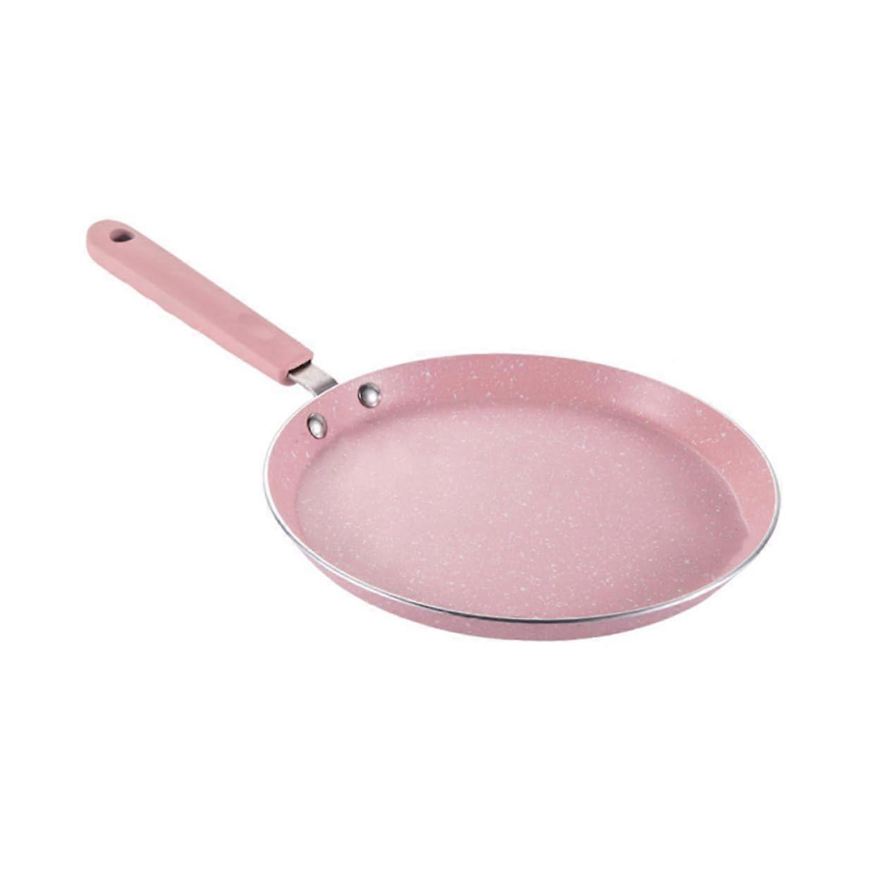 Multi-Purpose Non-Stick Frying Pan Wok 33x18x2 Cm Aluminum Pink 1Pc With Comfortable Handle For Steaks Pancakes And Eggs