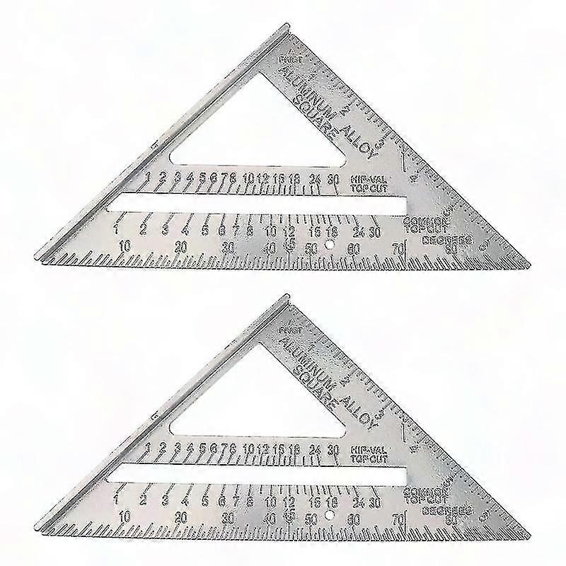 1pcs Aluminum Triangle Ruler for Drafting and Measuring