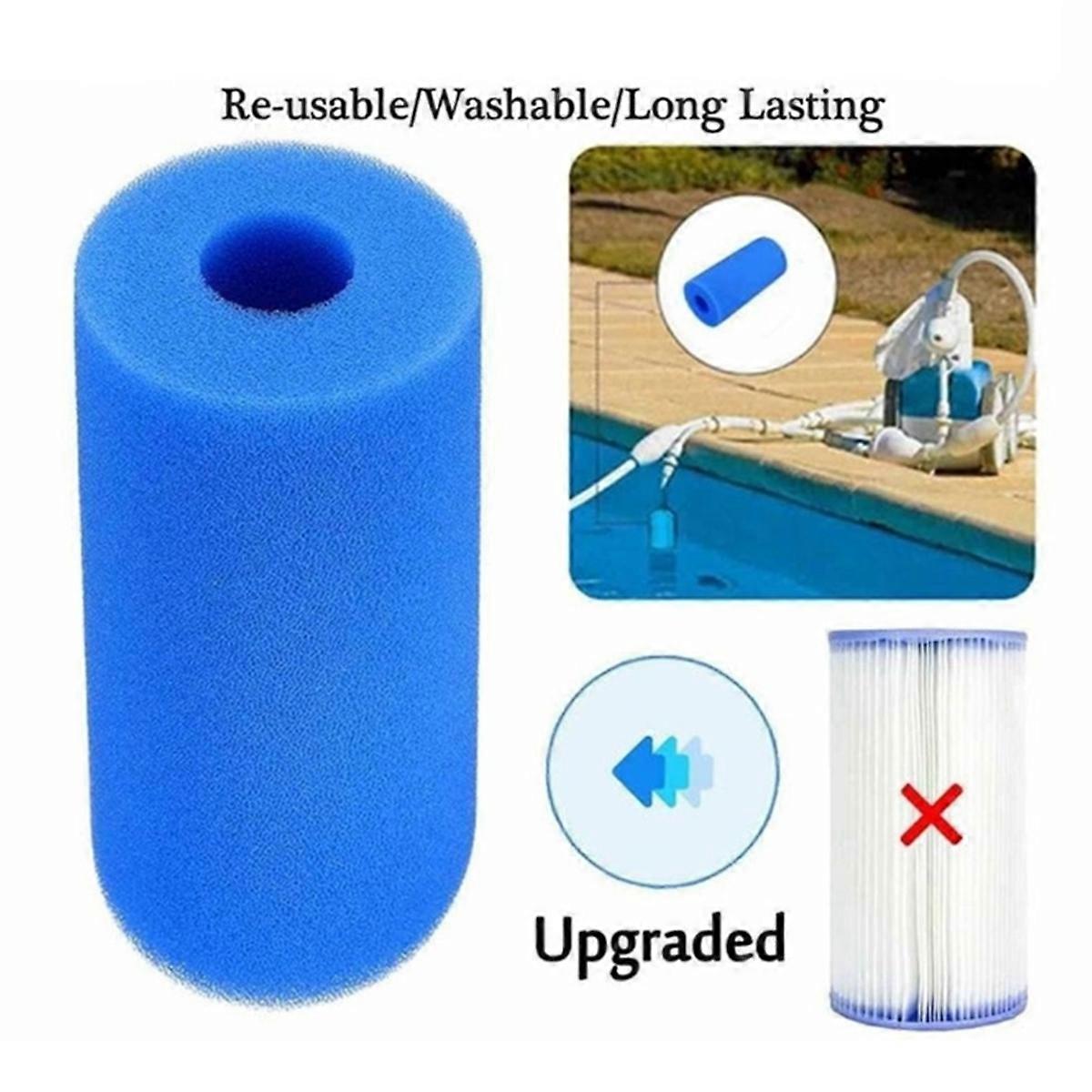 4Pcs Type A Pool Filter Sponges Reusable Washable Filtration Foam