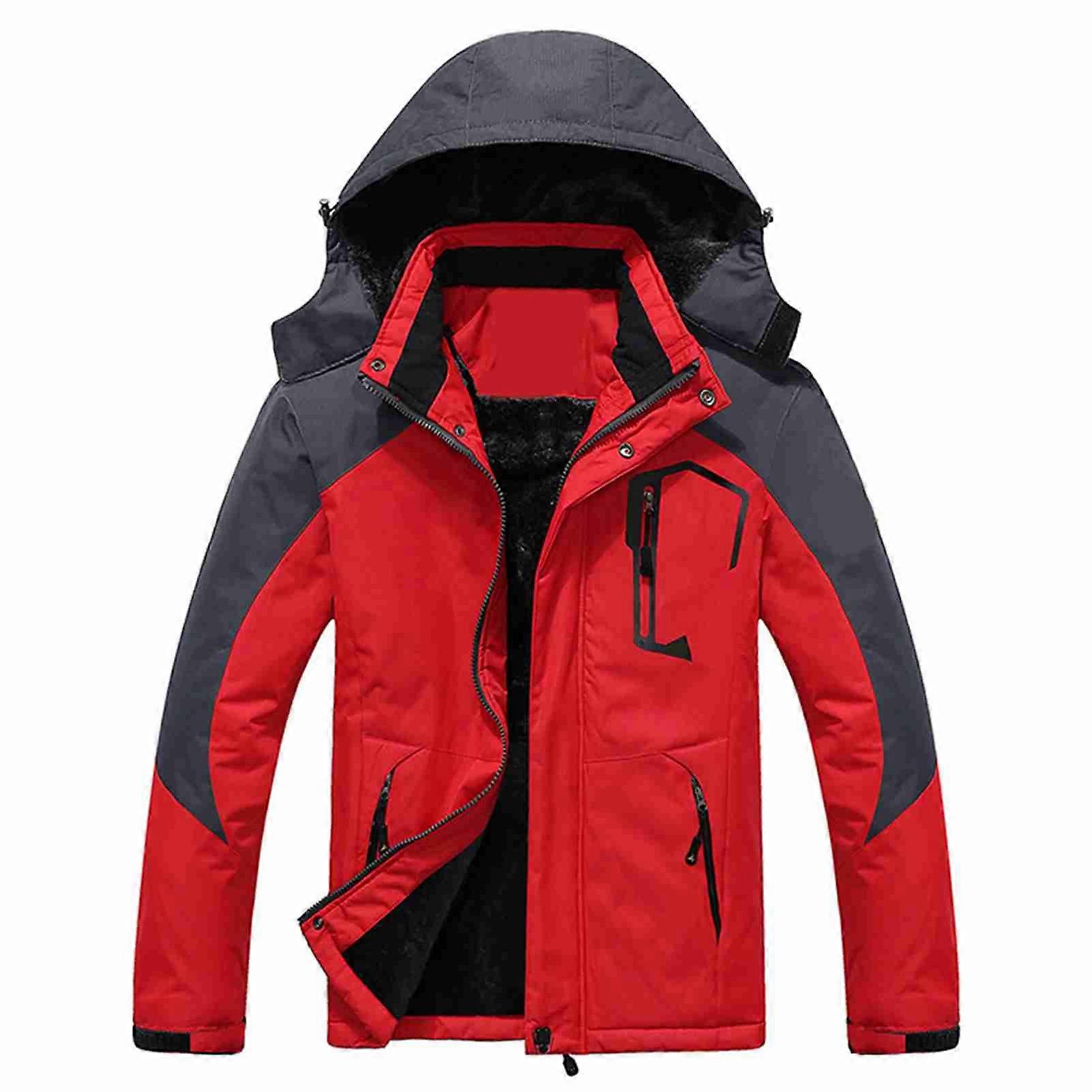 Men Mountain Waterproof Shell Jacket Ski Jacket Windproof Jacket Winter Warm Jacket for Camping Hiking Skiing