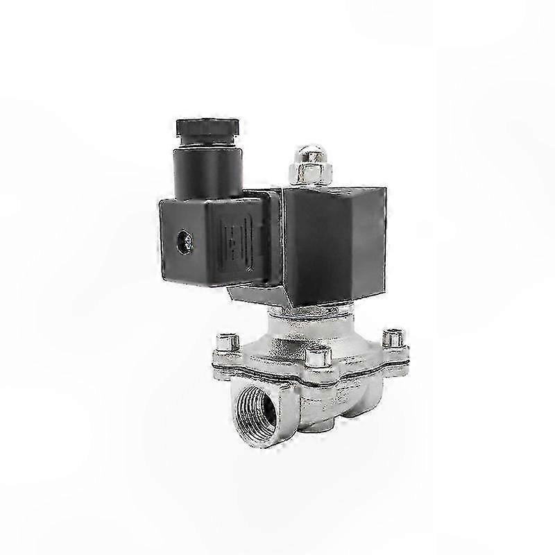 1/2 بوصة صمام الملف اللولبي الفولاذ المقاوم للصدأ ، مقاوم للماء مغلق عادة 24 فولت 12 فولت