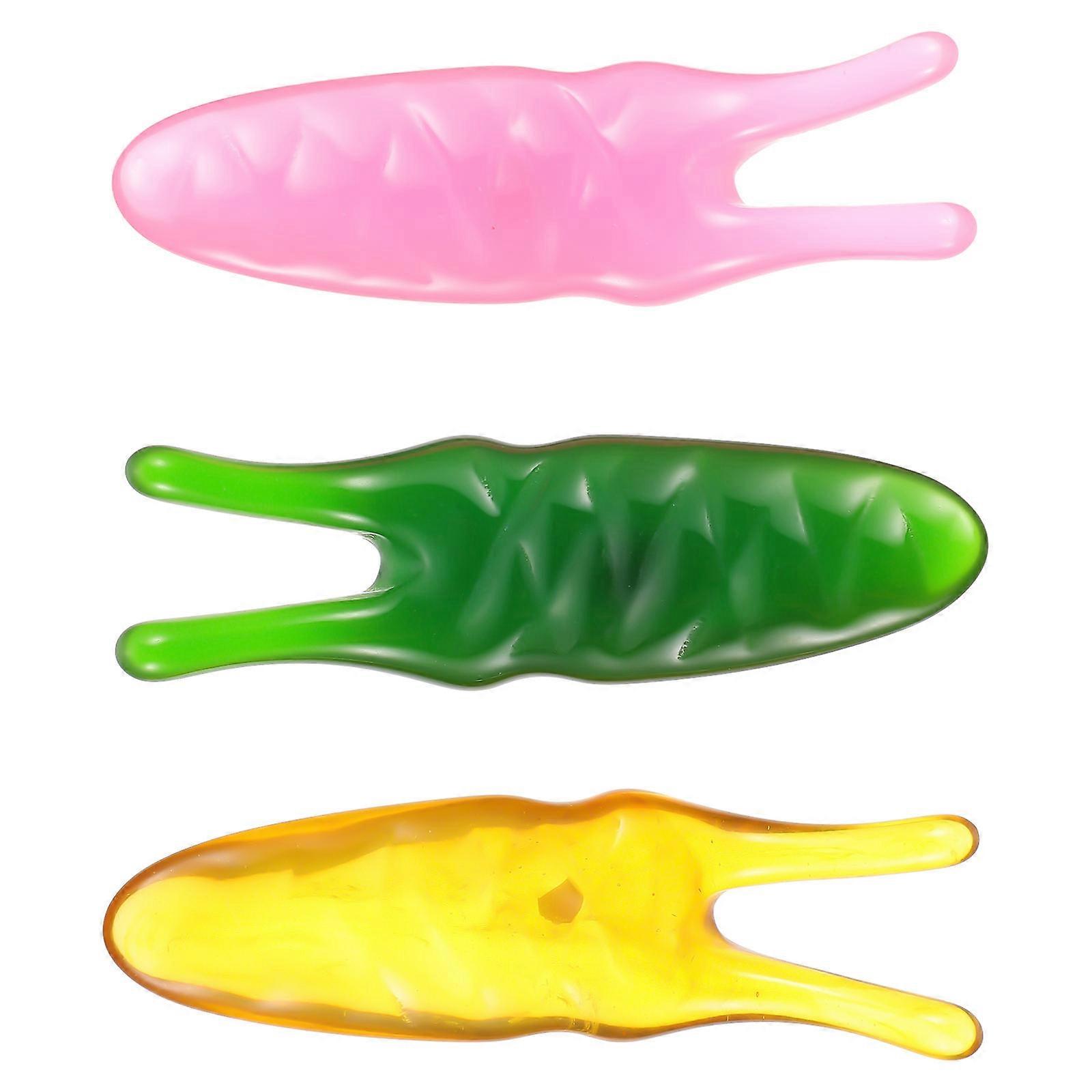 Nose Beauty Tool Resin Scraping Bar for Nose Area Massage Assorted Color 3Pcs