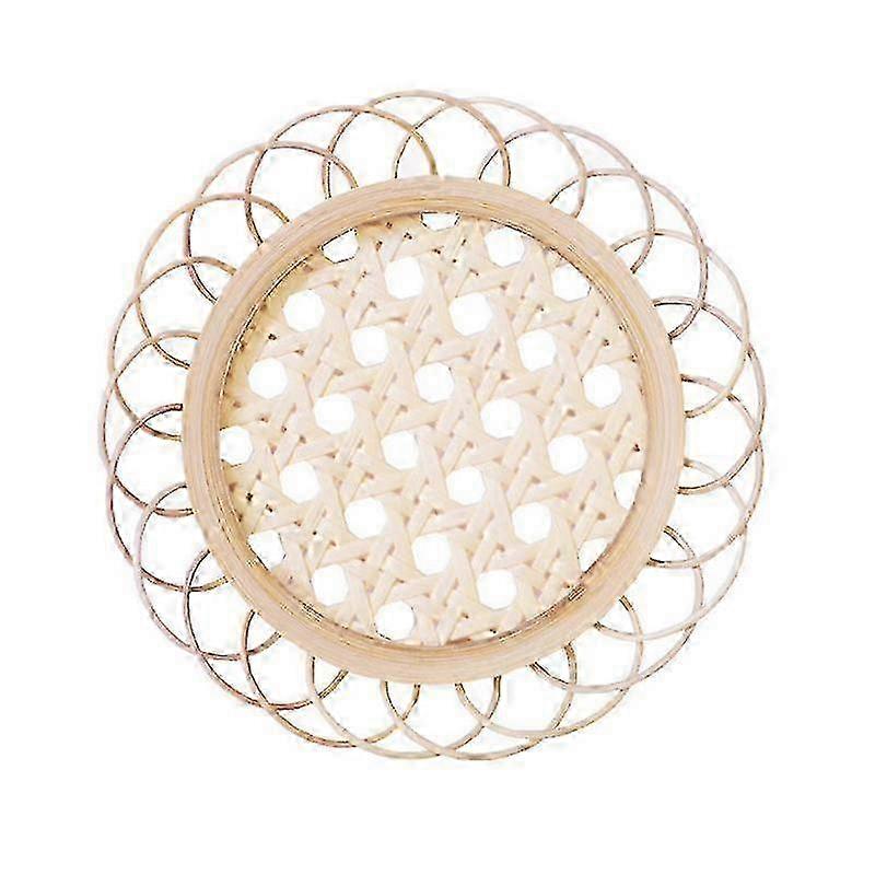 Japanese Bamboo Woven Coasters Set of 4 - Non-Slip Rattan Drink Mats for Dining Table & Kitchen Counter