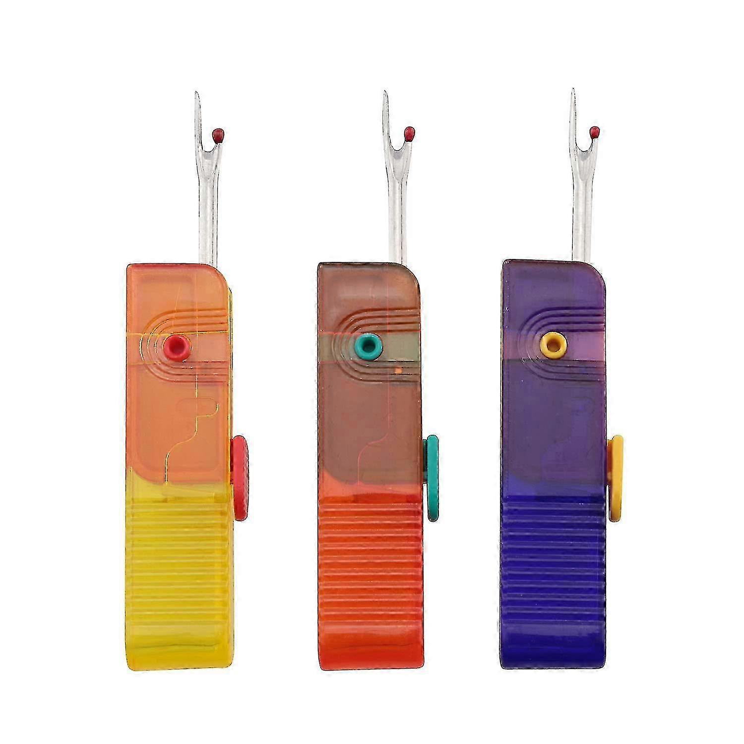 6pcs Collapsible Seam Rippers with Plastic Handle for Sewing and Crafting