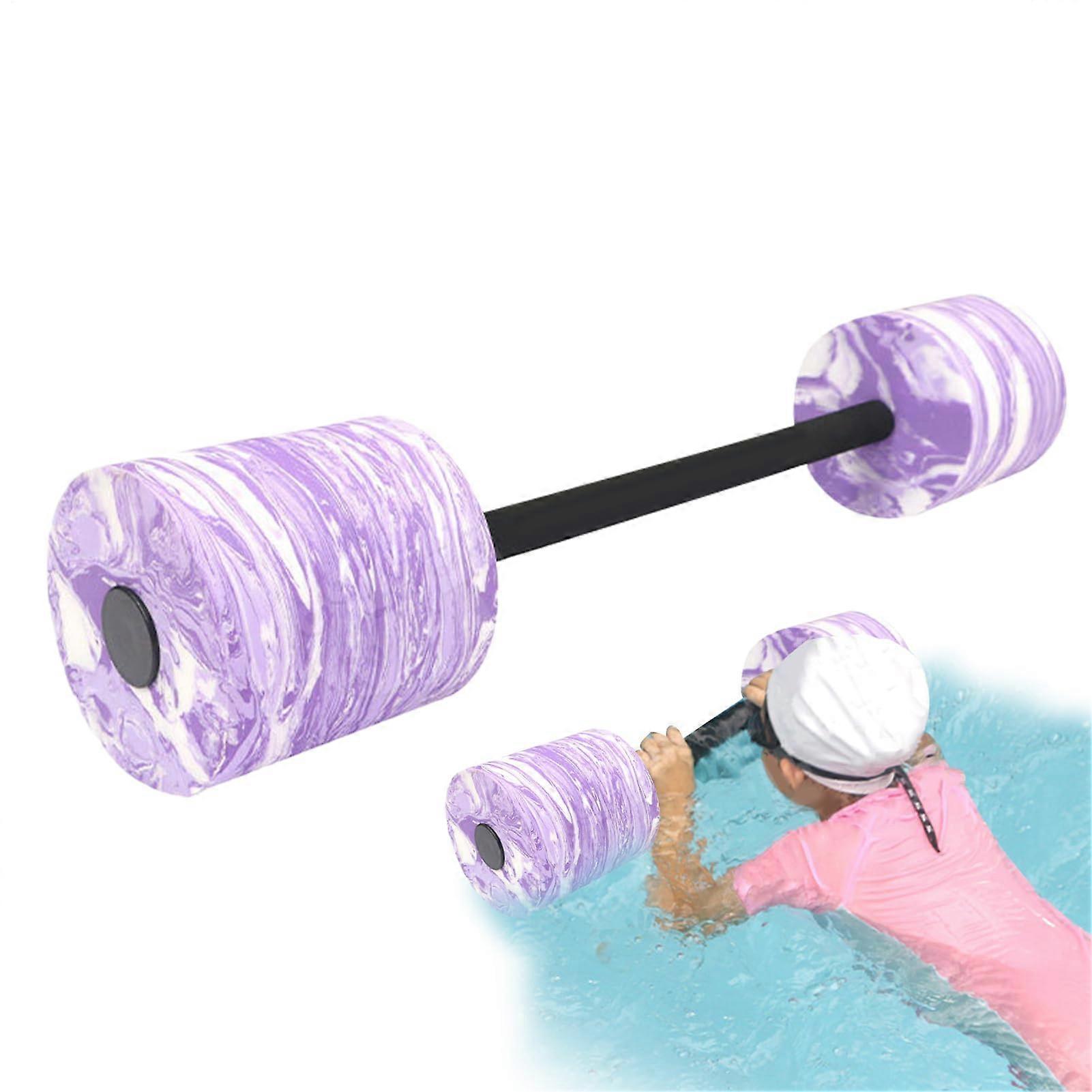 Aquatic Dumbbells for Pool Exercise Lightweight Aqua Training Barbells Purple