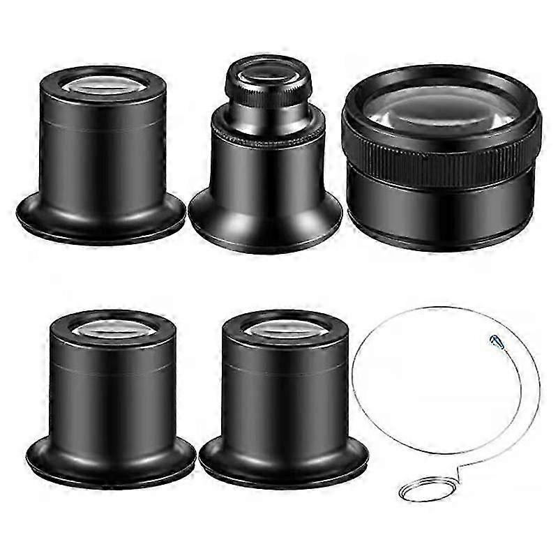 Jeweler Watch Magnifier Tool 5X 10X 15X 20X 30X Portable Monocular Magnifying Glass Loupe Lens for Eye Magnifier Lens
