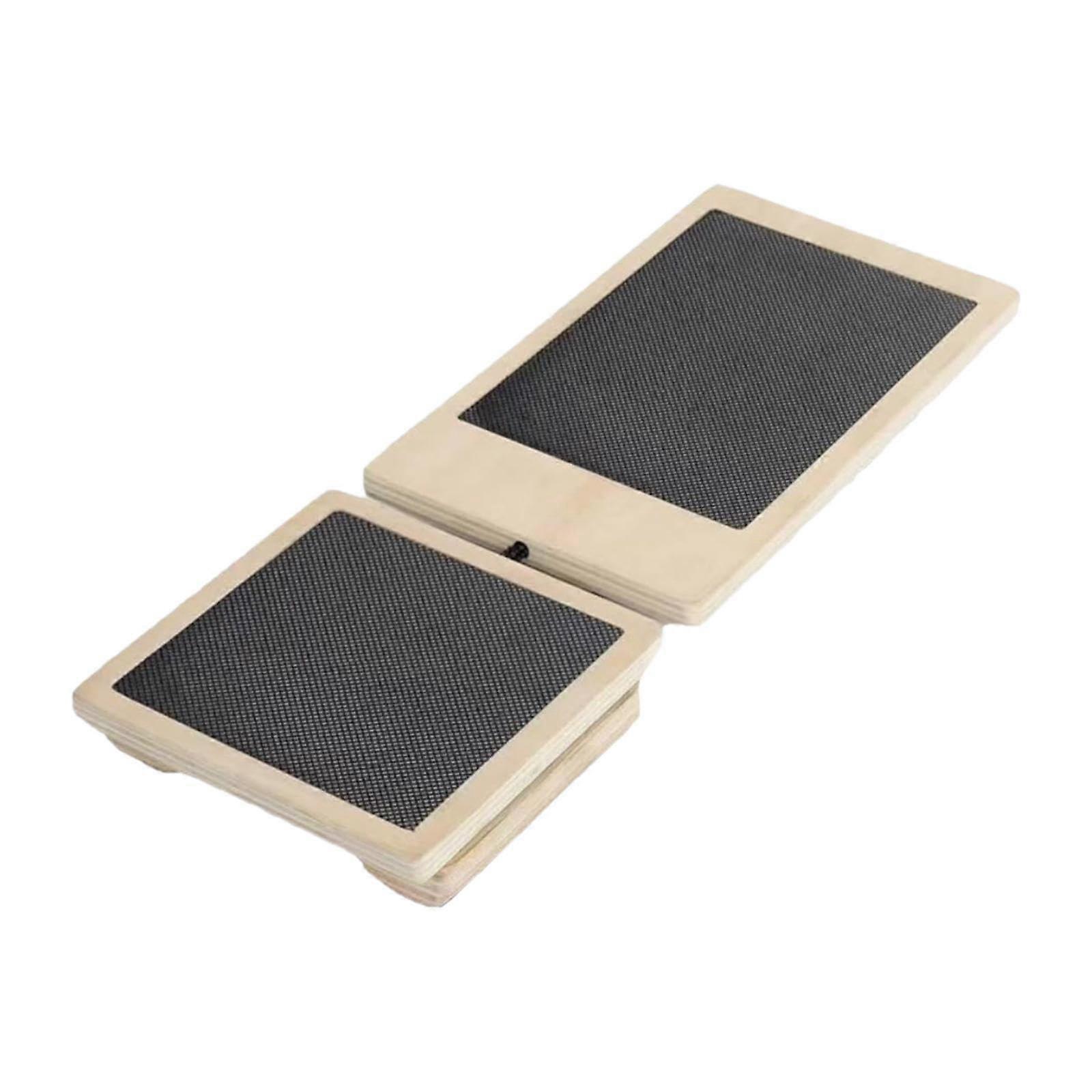 Single Leg Balancing Board Wooden Stability Trainer for Core Strength and Balance Exercises, 30 Inch Size