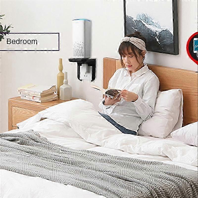 Wall Socket Rack No Punching Required Suitable for Smart Audio Brackets Bathroom Storage Organizer White