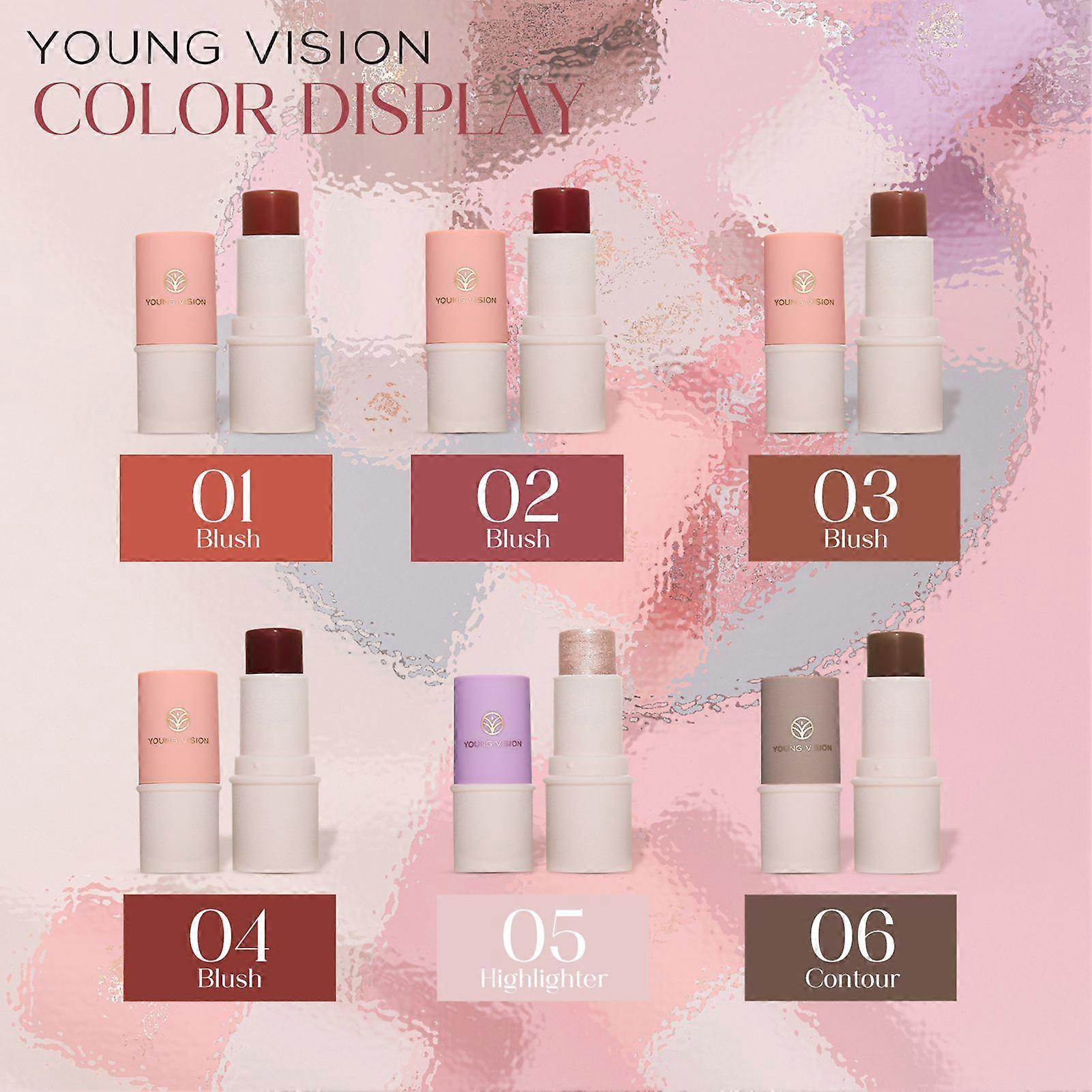 YOUNG VISION 1Pc 6.8g Contour Cream Stick Multi-functional Makeup Lazy Stick Nose Shadow Side Shadow