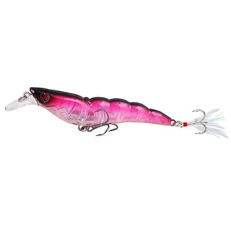 Plastic shrimp lures for fishing with double hooks to increase the fish-catching rate