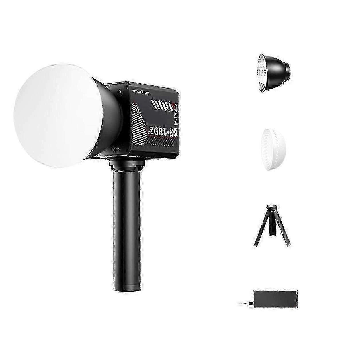 60W Pro LED Video Light with Three Color Modes - Photographic Studio Light 2800K-6500K & 8000mAh Battery for Livestreaming, EU Plug