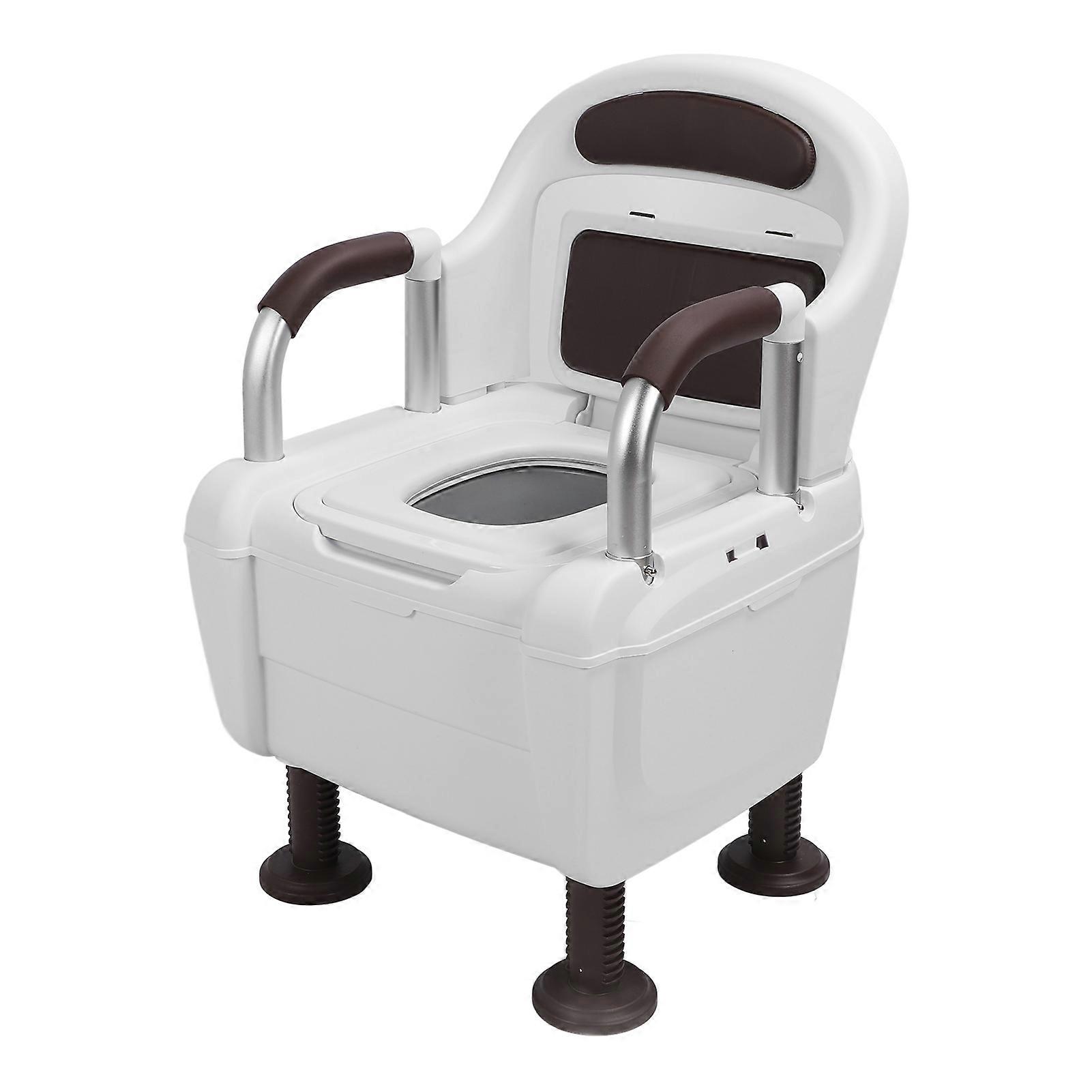 Adjustable Height Bedside Commode 150kg Capacity 75x58x55cm
