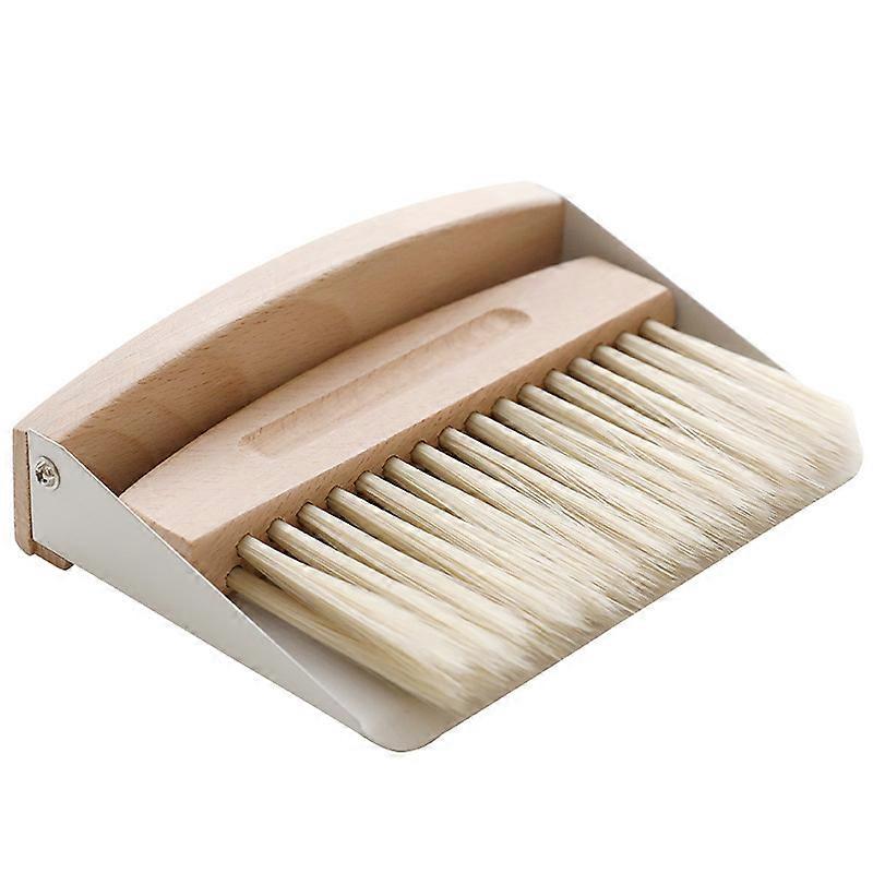 Table Brush Set Mini Magnetic Dustpan and Metal Brush Dining Table Crumb Sweeper, Small Dustpan and Table Brush, 1 Set，Fonepro
