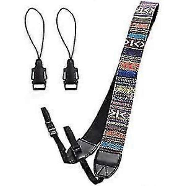 Adjustable camera shoulder strap, neck strap, harness adapter