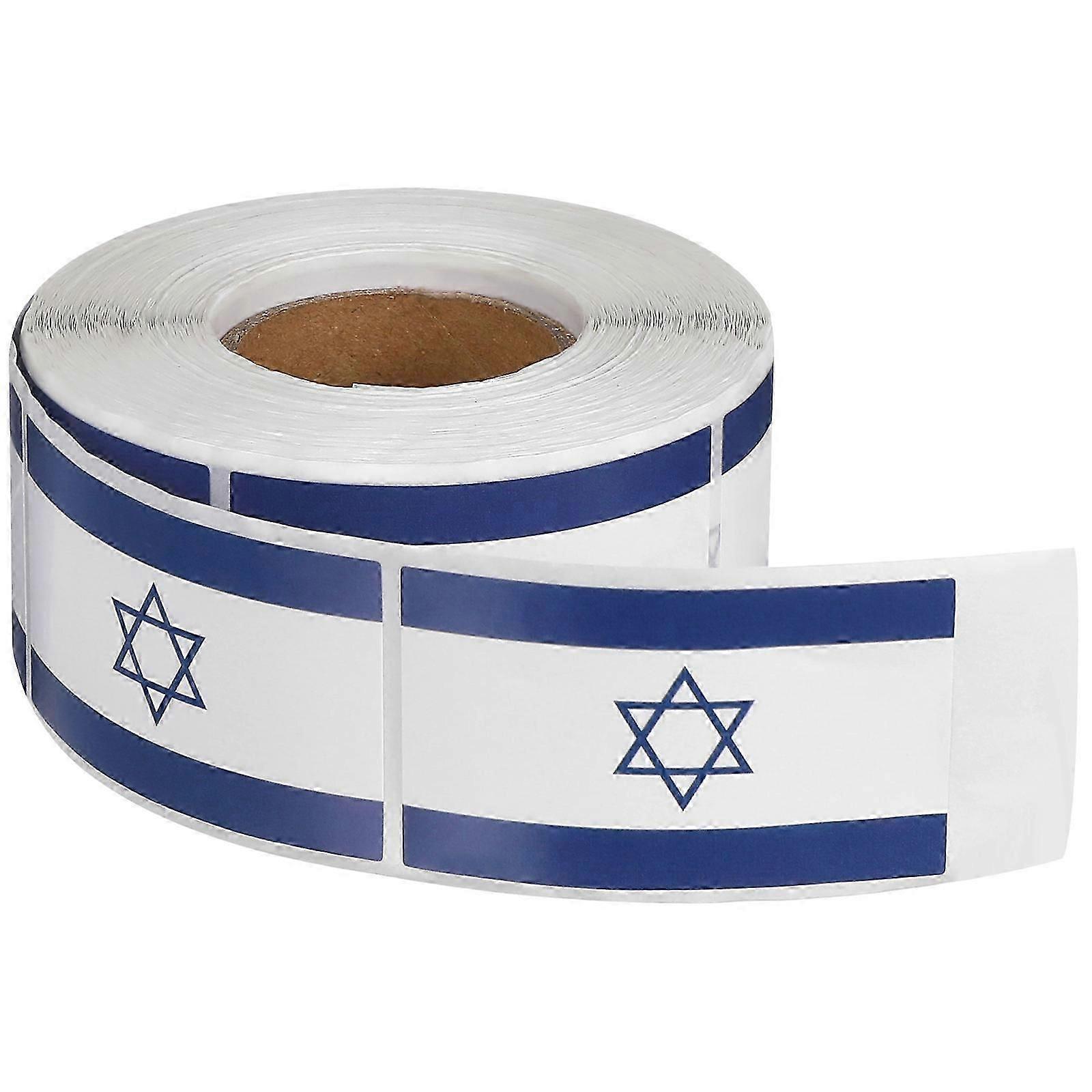 Israel Flag Sticker For Laptop Scrapbooking Planner – Multi Color Durable Vibrant Design 1 Roll