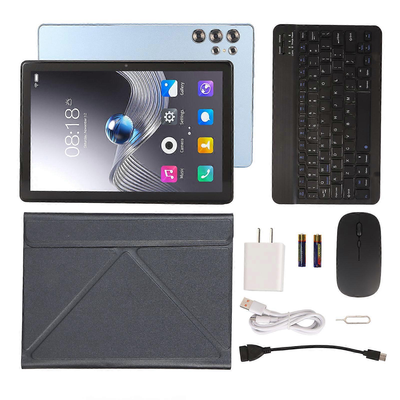 2 in 1 Tablet 10.1 Inch Android 13 4G LTE 8 Core 12GB RAM 256GB Dual Cameras Keyboard Mouse