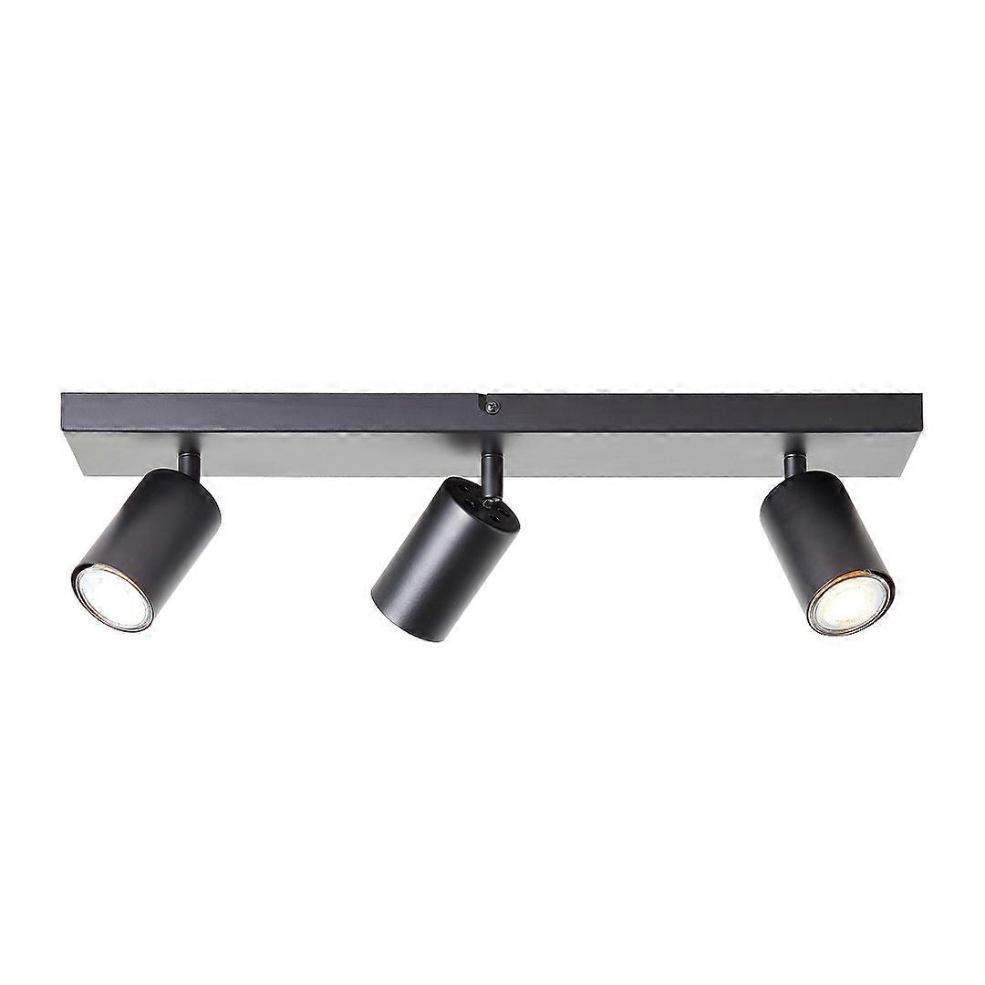 Brilliant Jello LED Spotbalken 3flg schwarz matt, Metall, 3x LED, GU10, 5 W, LED