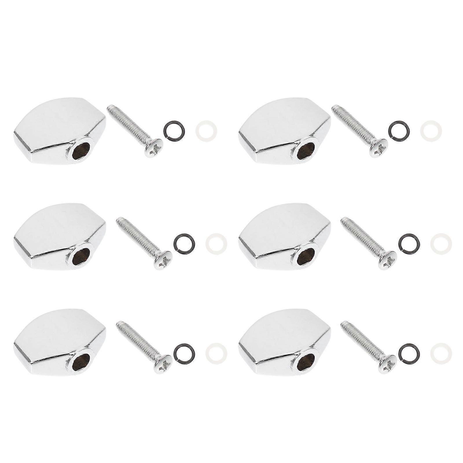 Guitar Tuning Knob Made of Zinc Alloy for Accurate Pitch Silver Color Fits Most Guitars