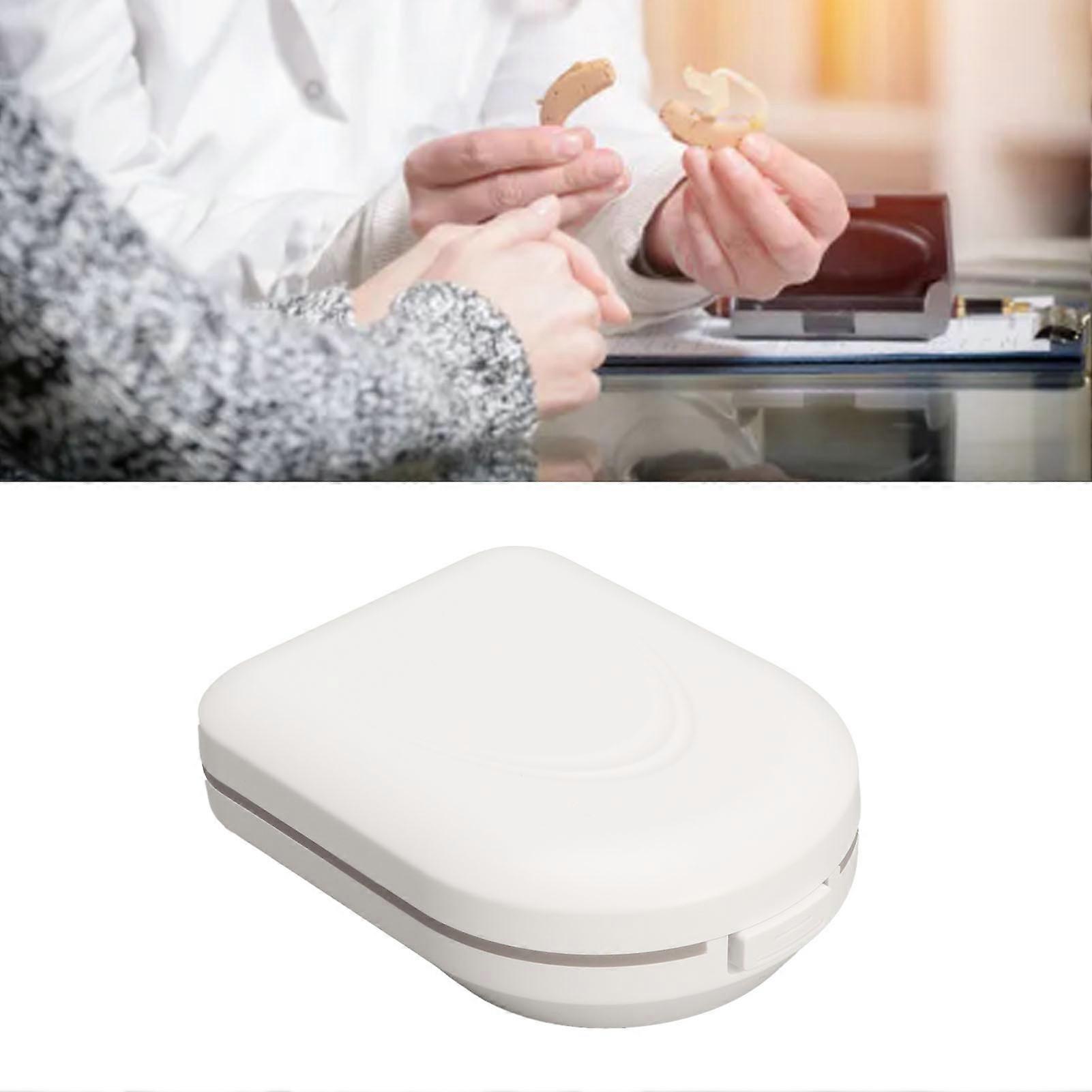 Sound Aid Case Mini Arc Shape Waterproof Storage Box White L