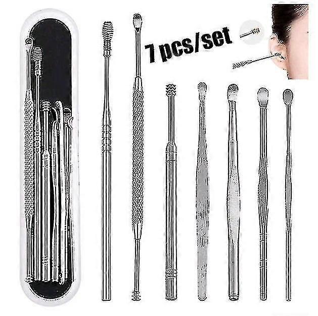 7pcs/set Stainless Steel Ear Wax Pickers Cleaner