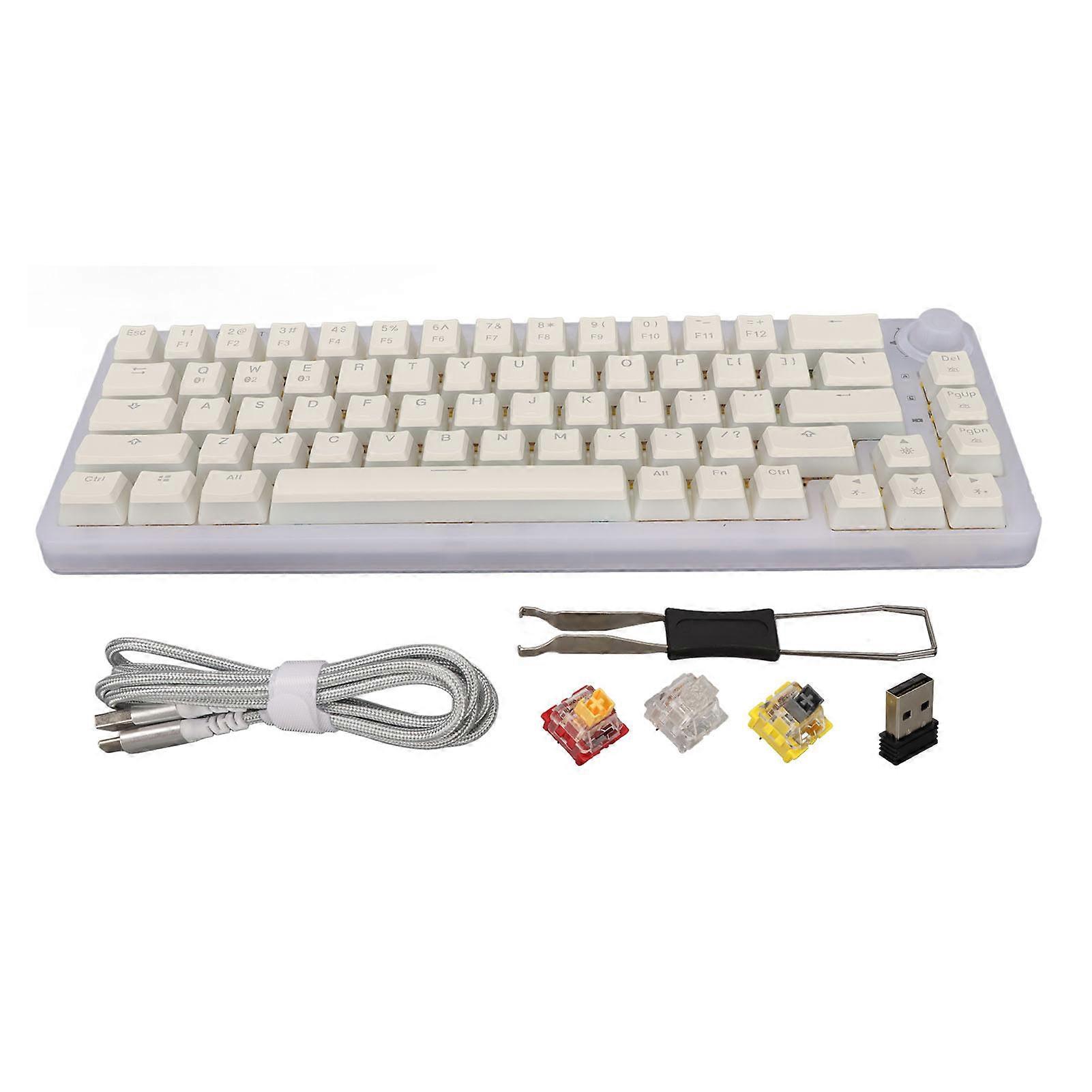 67 Key Mechanical Gaming Keyboard with RGB, Bluetooth, USB-C, Knob, Bumblebee Switch