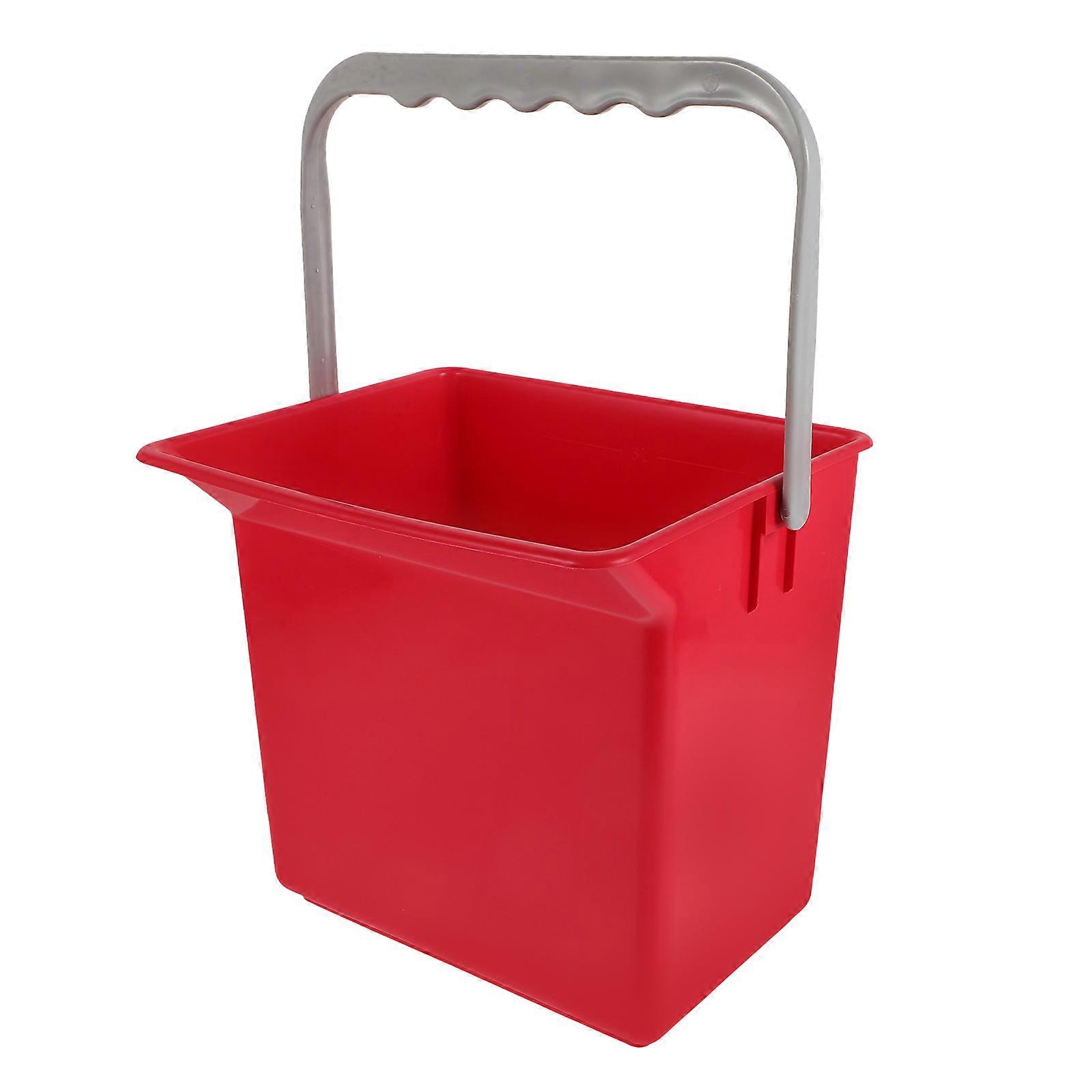 Large Rectangular Plastic Cleaning Bucket with Handle   Versatile Utility Pail for Waste Sorting, Home, Office, and Vehicle Use   Large Capacity for
