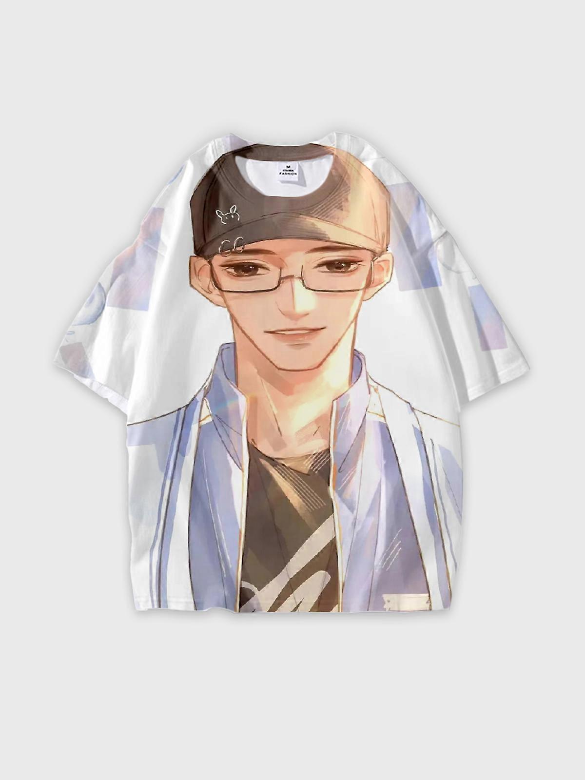 T-Shirt Short Sleeve Round Neck, Summer Casual Loose Graphic Tee, Unisex The Wu Zhe's Wildness W3291