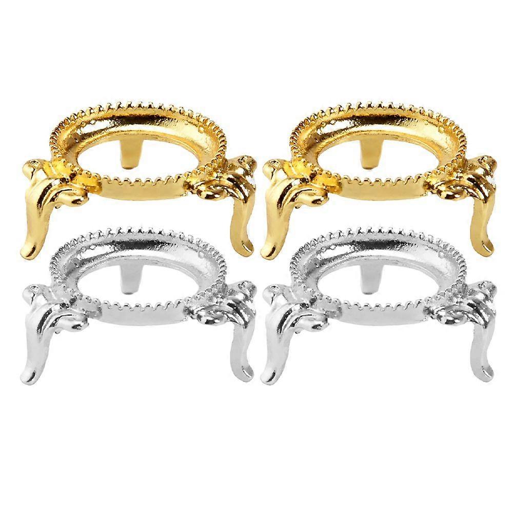 4pcs Crystal Holder: Metal Sphere Stand for Crystal Balls Gazing Orbs and Globe Display - Decorative Display Pedestal for Home Office Table Cabinet Sh