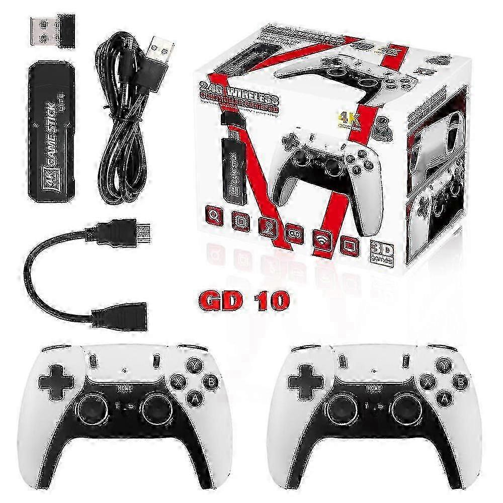 Gd10 Pro Video Game Stick Console 2.4g Double Wireless Controller Game 4k 58000 Games 256gb Retro Ga-FCY 2025