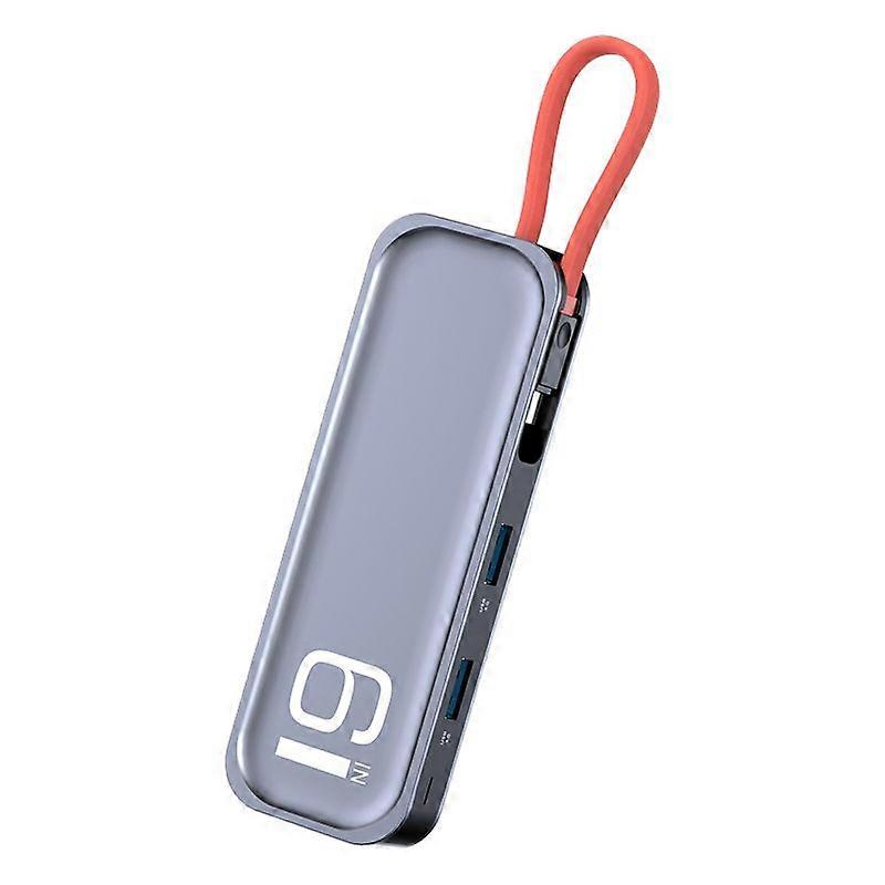 ROCK 6 In 1 Type-C / USB-C to RJ45 Docking Station