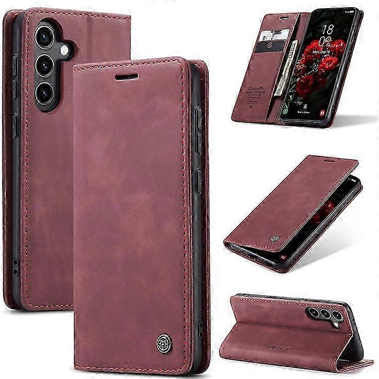 متوافق مع Samsung Galaxy S25 + Case CASEME 013 Series حامل بطاقة حامل غطاء هاتف جلدي
