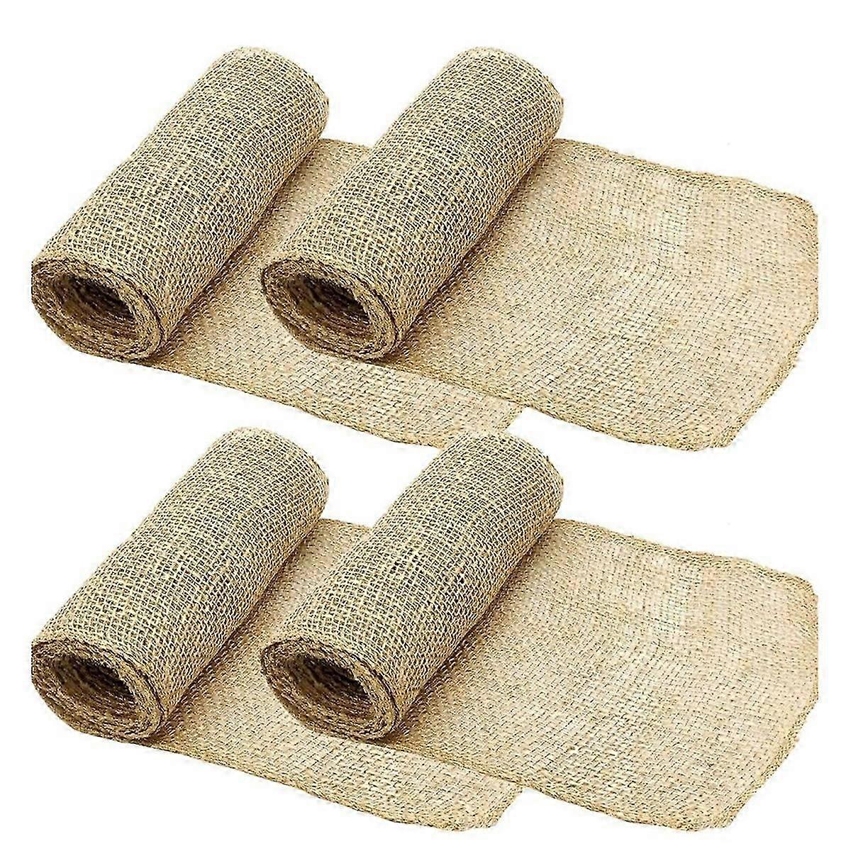 6 Rolls Natural Burlap Tree Wrap, Tree Trunk Protector 20x450cm