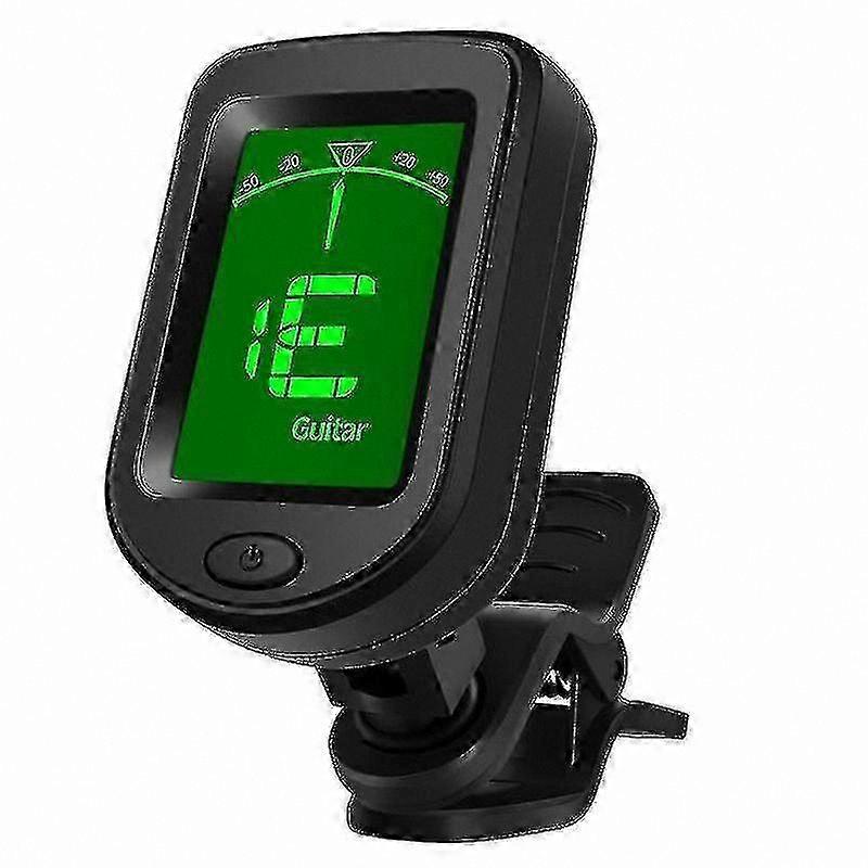 Multi-Function Musical Instrument Tuner for Acoustic Guitar, Violin, and More - 12-Tone Equal Temperament, Black (Single Unit)
