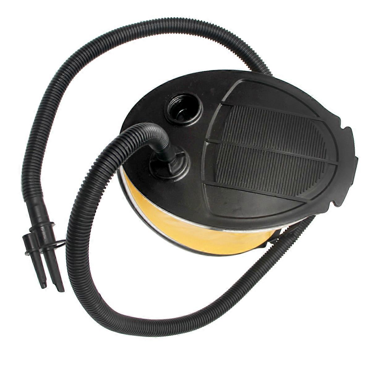 Foot Pump Inflator for Swimming Floating Accessory Outdoor Use Yellow Plastic 1Pcs