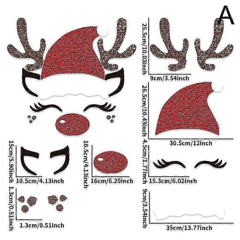 Christmas decoration door stickers elk Christmas tree snowman cartoon felt