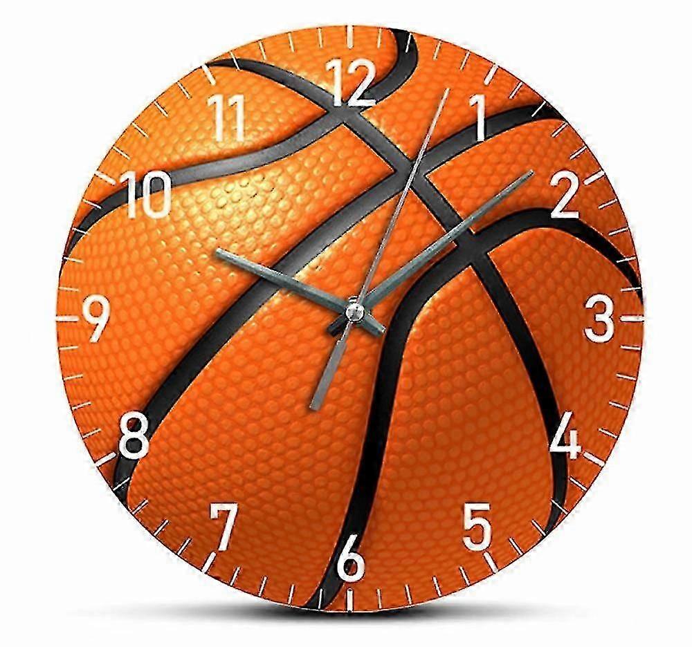 Basketball Wall Clock, Silent Non Ticking Battery Operated, Wall Clock?for Living Room Decor, 10'' x 10'' Football Wall Clock