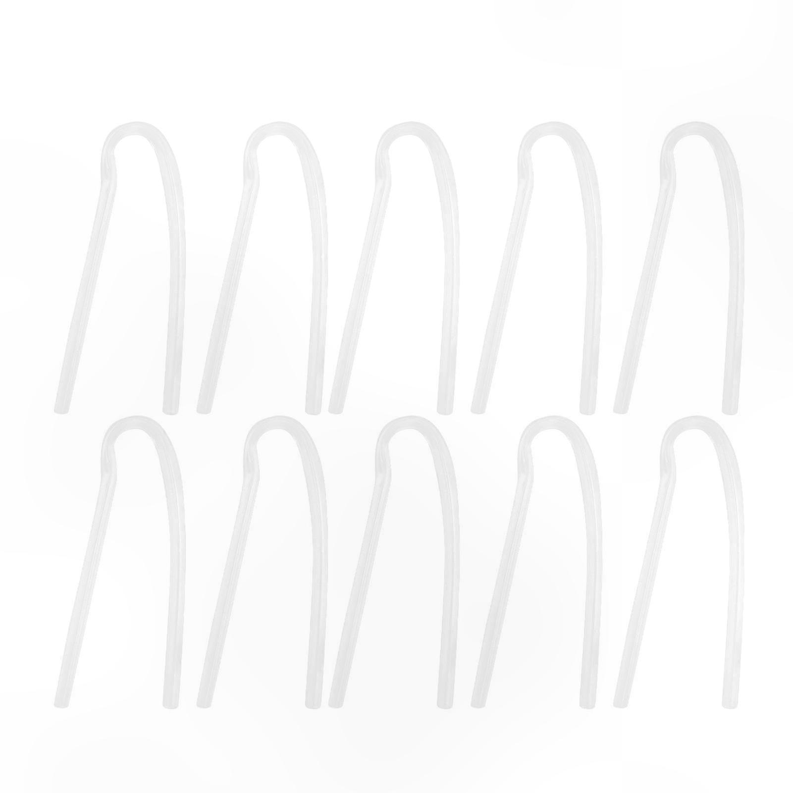 10Pcs R-Type BTE Hearing Aid Tubes, Replacement Earmold Tubes for Most Hearing Aids