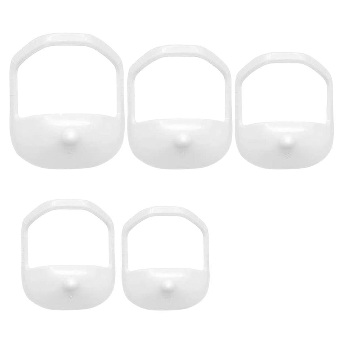 5Pcs Beard Styling Template French Beard or Goatee Shaving Template Whisker Shaping Tool White