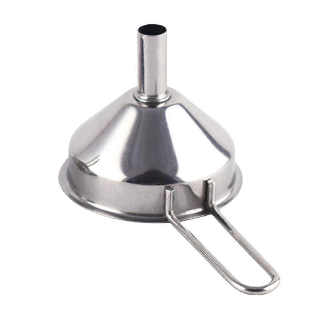 Stainless Steel Conical Funnel Wide Mouth Long-Handle For Transferring Liquids And Oils Size L