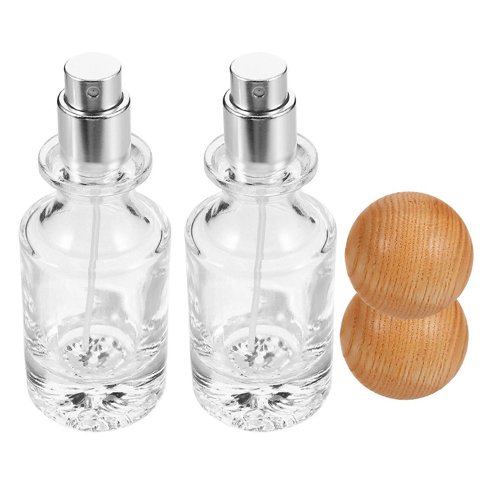 Empty Perfume Bottle for Storage Glass Essential Oil Bottle 2Pcs Set