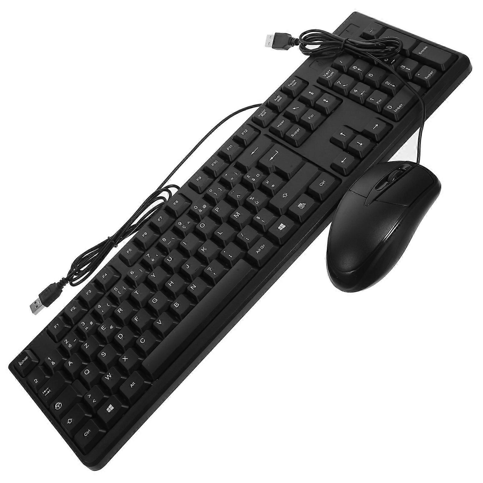 3 Sets High Performance Keyboard Mouse Combo For General Users USB Powered Comfort In Black