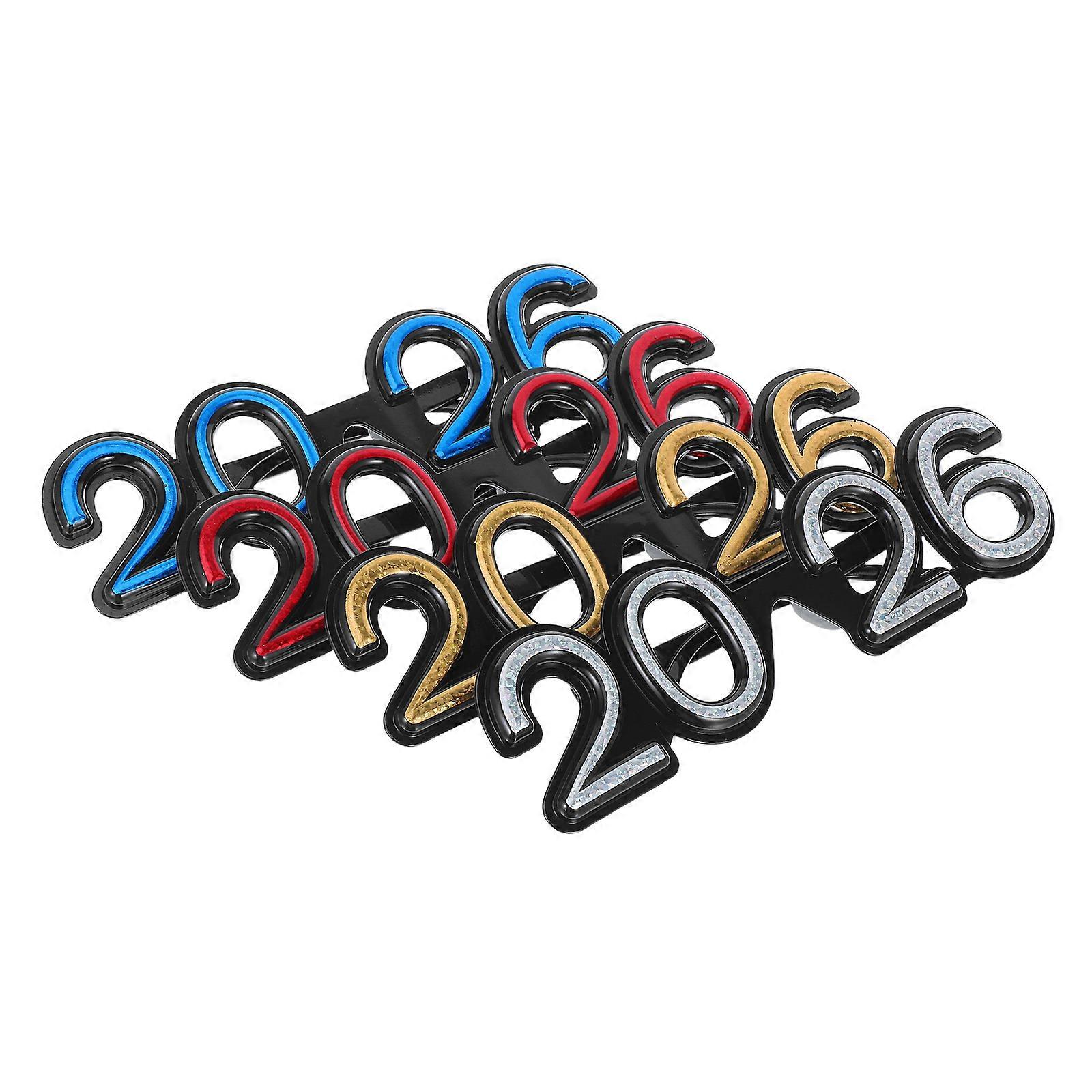 Assorted Color New Year Photo Booth Prop Glasses 12-Pcs For Partygoers Celebrating New Year's Eve 2026 Unique Party Accessory